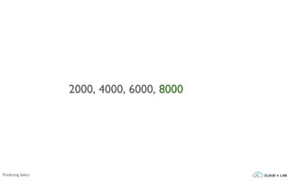 2000, 4000, 6000, 8000
Predicting Salary
 