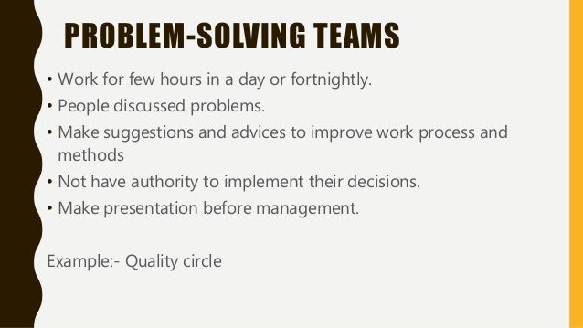 working in a team example