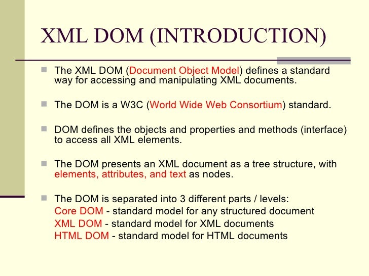 Understanding XML DOM