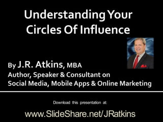 UnderstandingYour
Circles Of Influence
Download this presentation at:
www.SlideShare.net/JRatkins
 
