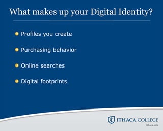 Understanding Your Digital Identity | PPTX