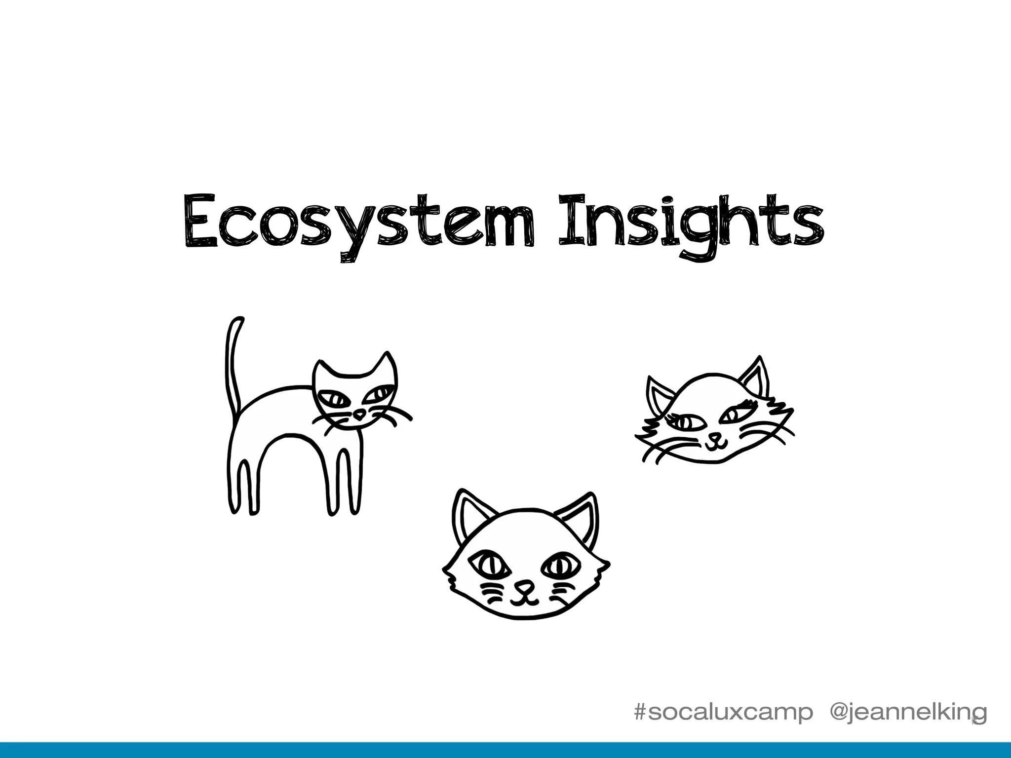 #socaluxcamp @jeannelking
Ecosystem Insights
 