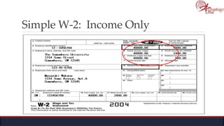 Simple W-2: Income Only
 