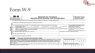 Form W-9
 
