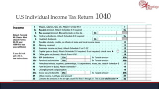 U.S Individual Income Tax Return 1040
 