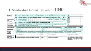 U.S Individual Income Tax Return 1040
 
