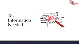 Tax
Information
Needed.
 