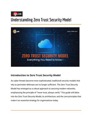 Understanding Zero Trust Security Model: Complete Guide | PDF