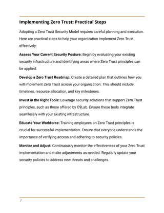 Understanding Zero Trust Security Model: Complete Guide | PDF