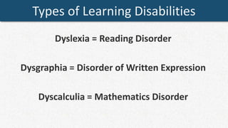 Understanding Learning Disabilities | PPTX