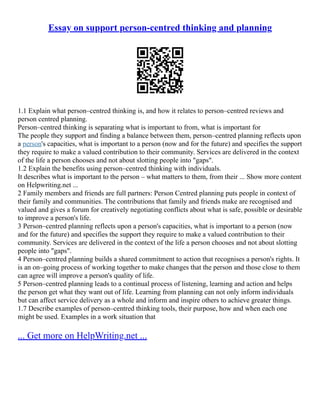 Understand Person Centered Approaches In Adult Social Care... | PDF