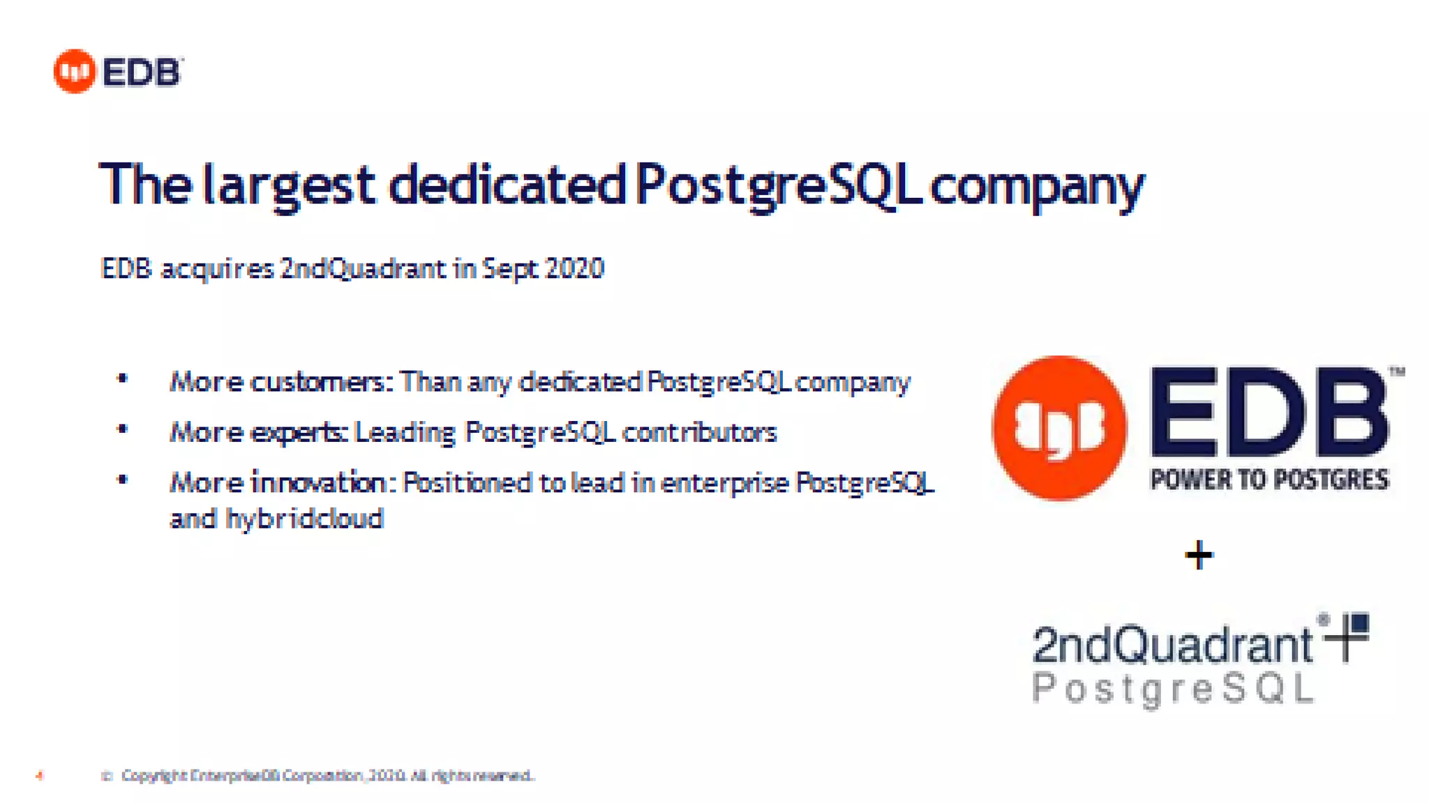 © Copyright EnterpriseDB Corporation, 2020. All rights reserved.36 