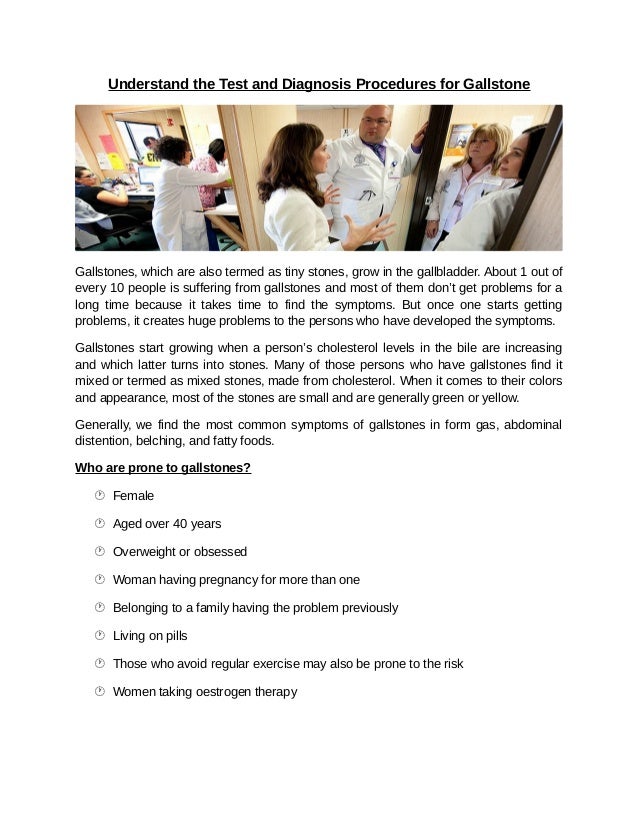 Understand the Test and Diagnosis Procedures for Gallstone