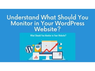 Understand what should you monitor in your Wordpress website
