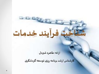 ‫ائه‬‫ر‬‫ا‬:‫شیردل‬ ‫طاهره‬
‫ی‬‫گردشگر‬ ‫توسعه‬ ‫ی‬‫یز‬‫ر‬ ‫برنامه‬ ‫شد‬‫ر‬‫ا‬‫شناس‬‫ر‬‫کا‬
 