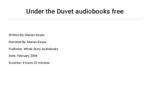 Under The Duvet Audiobooks Free