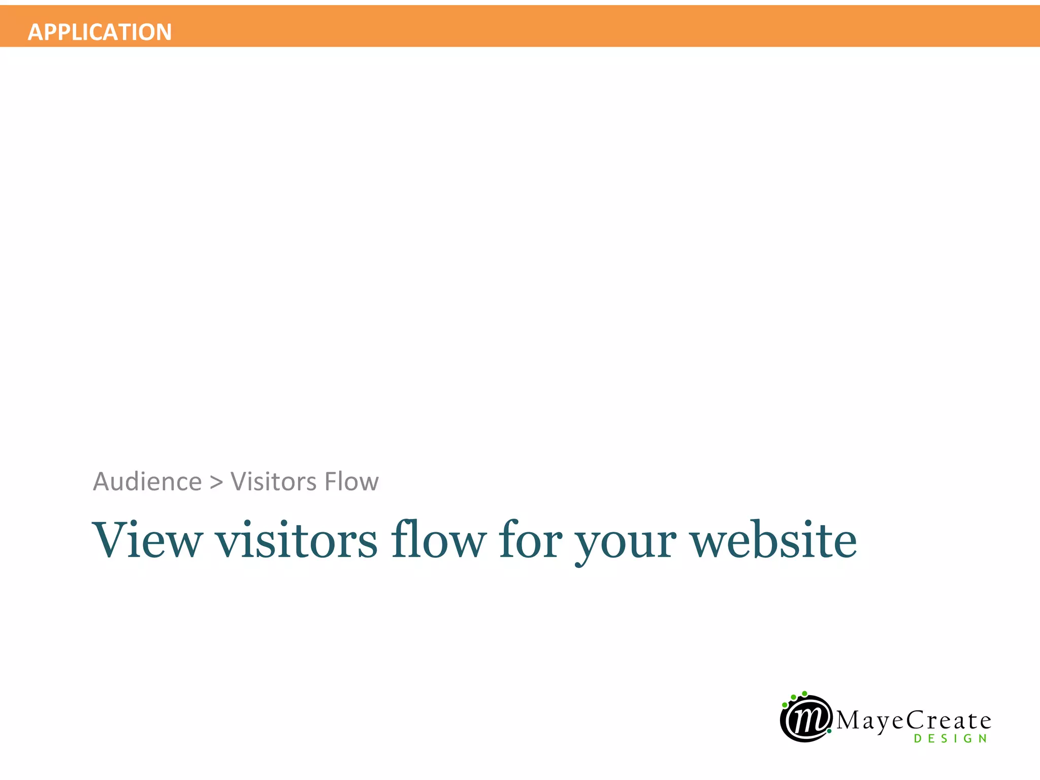 APPLICATION




    Audience > Visitors Flow

    View visitors flow for your website
 