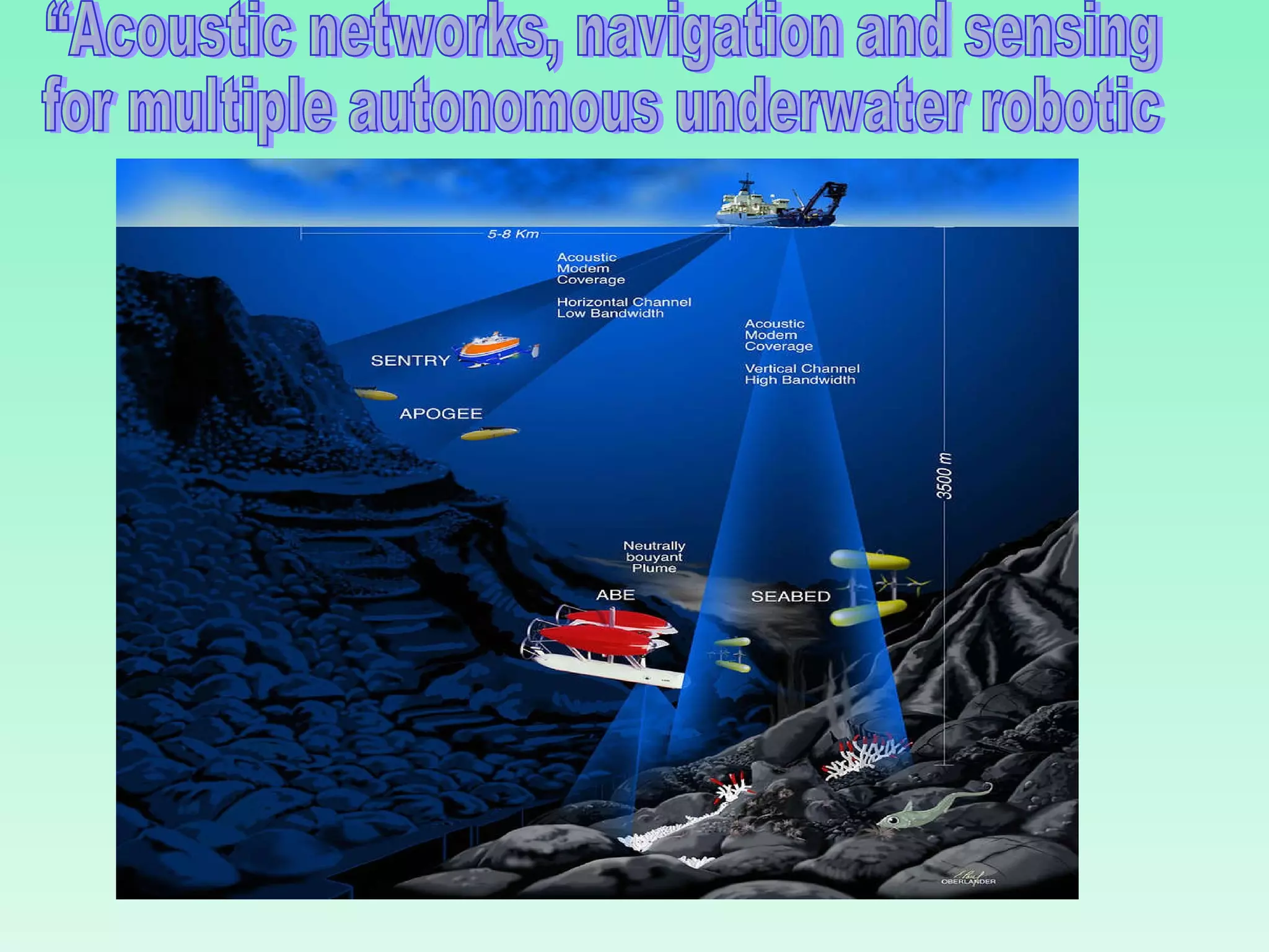 “Acoustic networks, navigation and sensing  for multiple autonomous underwater robotic  