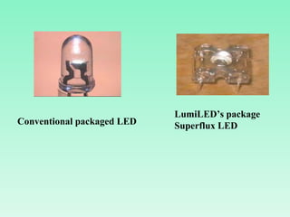 Conventional packaged LED LumiLED’s package Superflux LED 