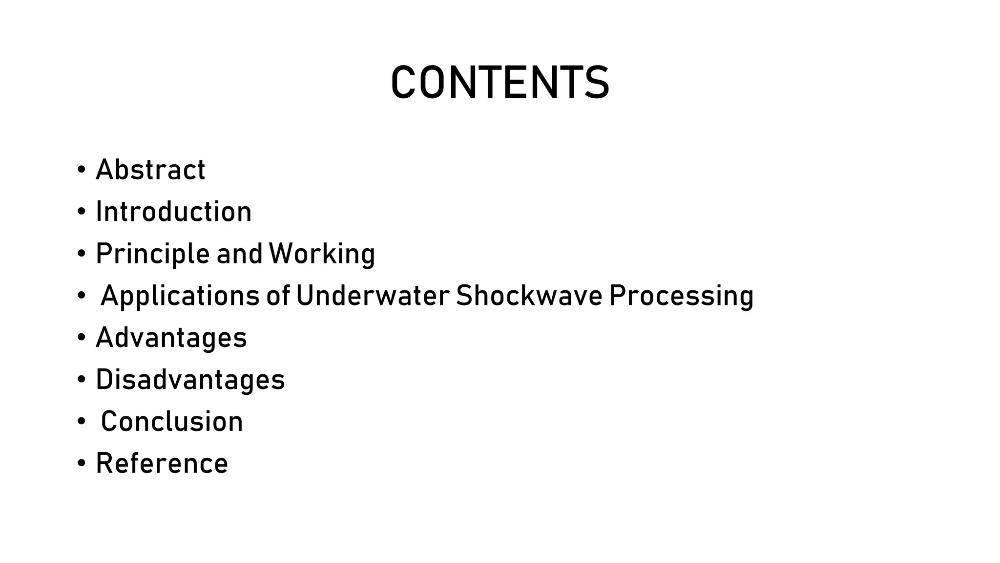 Shockwave Introduction UNDERWATER SHOCKWAVE PROCESSING & APPLICATIONS | PPTX