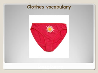Clothes vocabulary
knickers