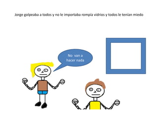 Jorge golpeaba a todos y no le importaba rompía vidrios y todos le tenían miedo




                                No van a
                               hacer nada
 