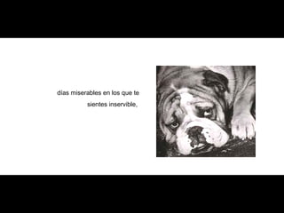 días miserables en los que te
sientes inservible,
 