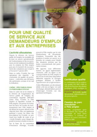 Unédic : rapport d'activité 2010