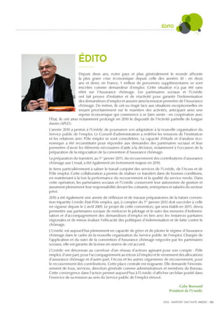 Unédic : rapport d'activité 2010