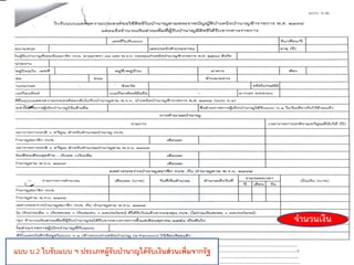 แบบ บ.2 ใบรับแบบ ฯ ประเภทผู้รับบานาญได้รับเงินส่วนเพิ่มจากรัฐ
จานวนเงิน
 