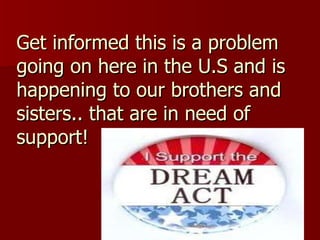 Get informed this is a problem going on here in the U.S and is happening to our brothers and sisters.. that are in need of  support!  