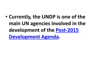 UNITED NATIONS DEVELOPMENT PROGRAMME | PPTX