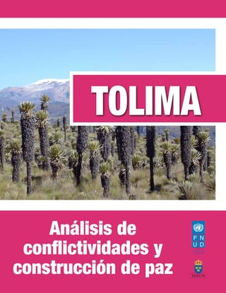 Análisis de
conflictividades y
construcción de paz
TOLIMA
 