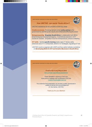 43e-Skilling South Africa for Equitable Prosperity and Global Competitiveness:
Workshop Report
booklet final pages numbered.indd 46 11/2/2011 5:16:29 PM
 