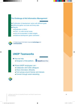 48e-Skilling South Africa for Equitable Prosperity and Global Competitiveness:
Workshop Report
booklet final pages numbered.indd 51 11/2/2011 5:16:32 PM
 
