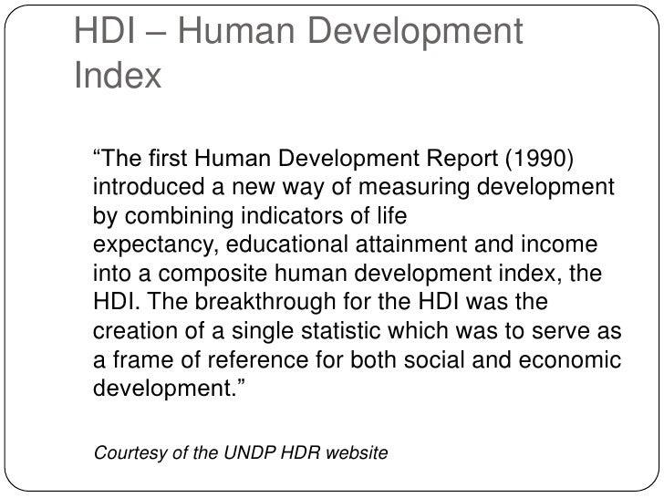 UNDP's Human Development Report