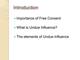 Undue influence | PPTX