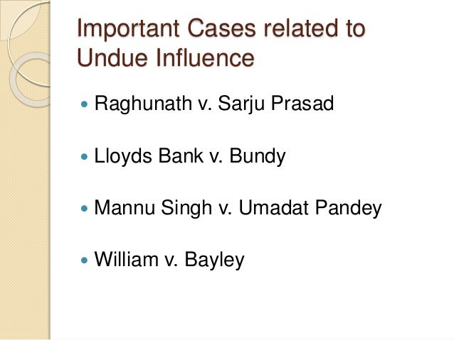 Undue Influence undue-influence