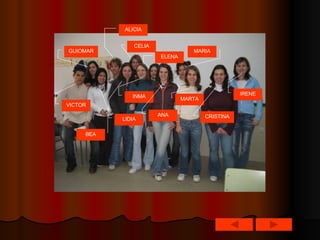 VICTOR GUIOMAR BEA LIDIA ALICIA CELIA INMA ELENA MARIA ANA MARTA CRISTINA IRENE 