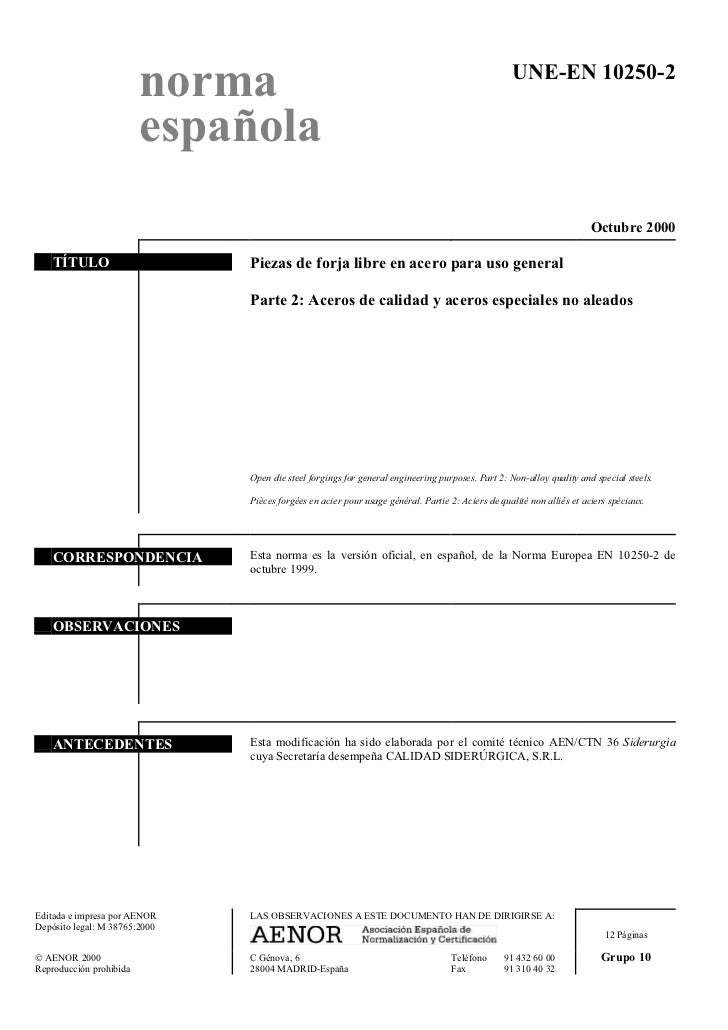 Une En 10250 2 2000 Ing