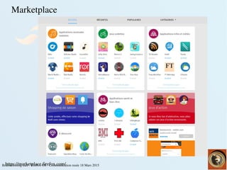    
Brainstorming café : Firefox OS : Communication rusée 18 Mars 2015https://marketplace.firefox.com/
Marketplace
 