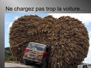 Ne chargez pas trop la voiture…
 