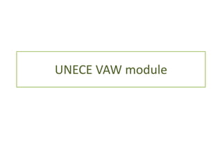 UNECE VAW module
 