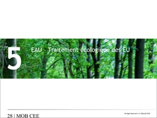 5

EAU – Traitement écologique des EU

28 | MOB CEE

All Right Reserved © A. POULAIN 2010

 