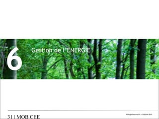 6

Gestion de l’ENERGIE

31 | MOB CEE

All Right Reserved © A. POULAIN 2010

 