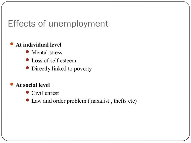 unemployment effects of unemployment on individuals