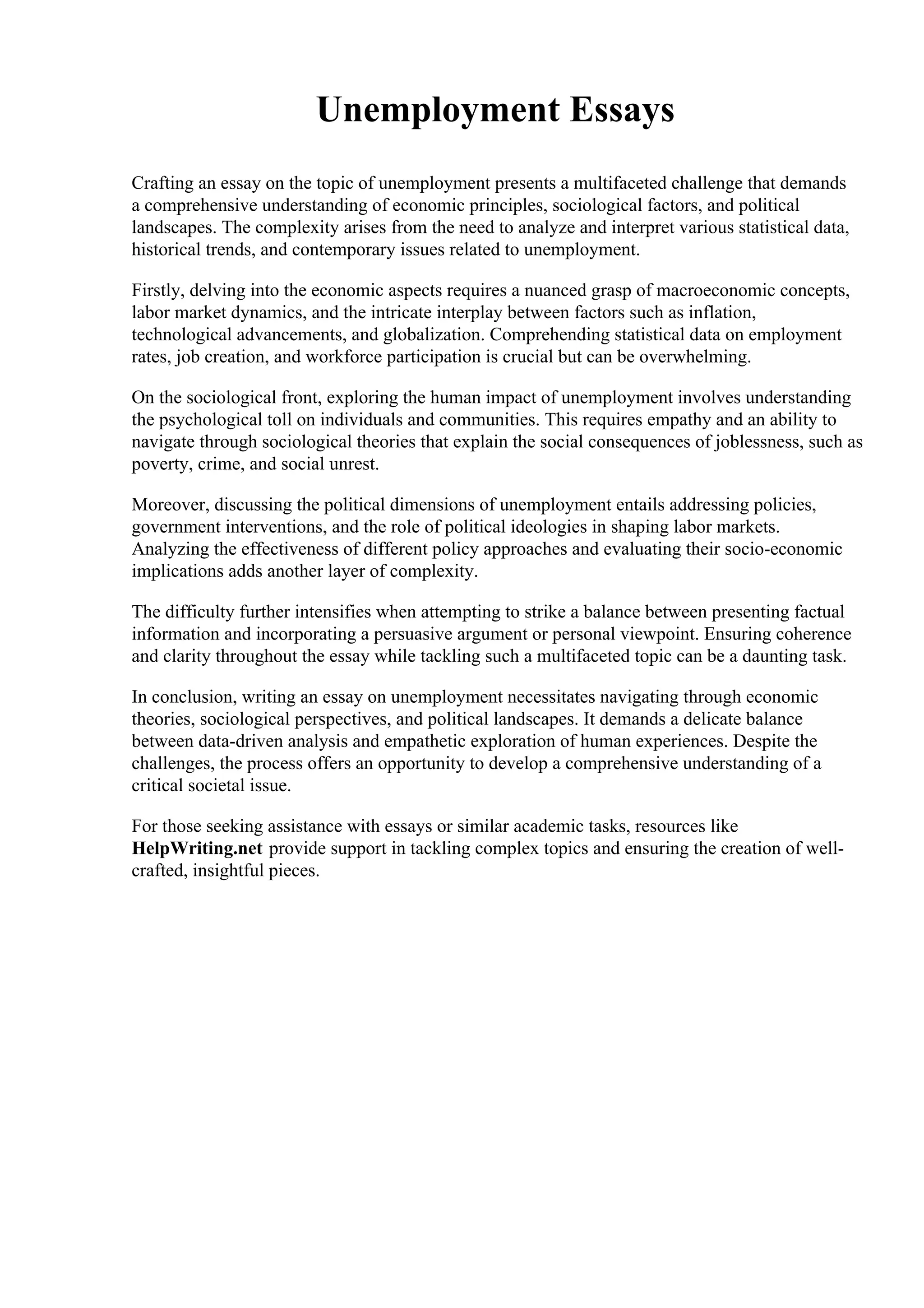 Unemployment Essays.pdf