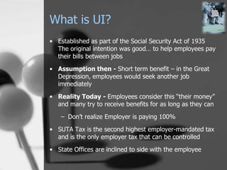 Unemployment Insurance | PPTX
