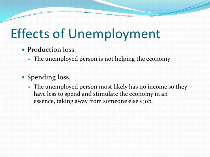 Cause and effect of unemployment essay