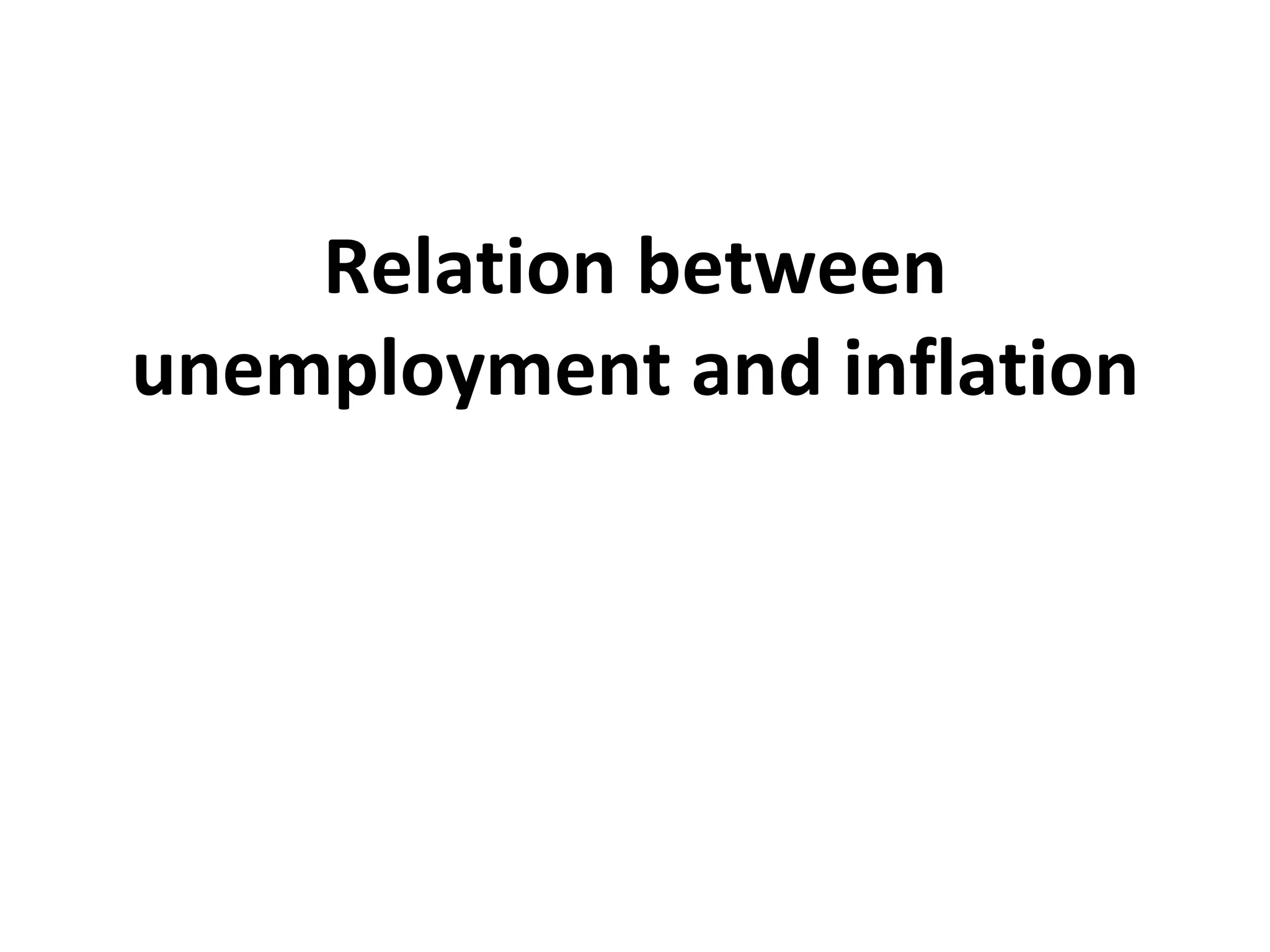 Relation between unemployment and inflation 